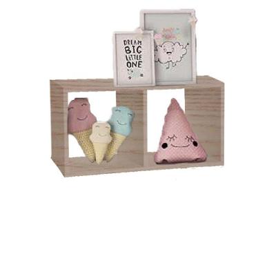 Nicho Duplo F031 60x30x20CM em MDF Retangular para Organização Amadeirado