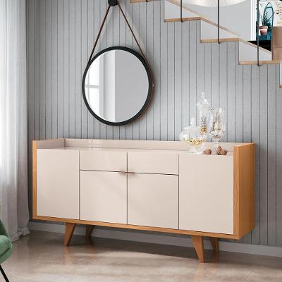 Buffet Balcão Decorativo Albani G26 4 Portas MDF Off White Gran Belo