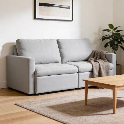 Sofá Detroit K01 3 Lugares Retrátil e Reclinável 226cm Cinza Lyam Decor