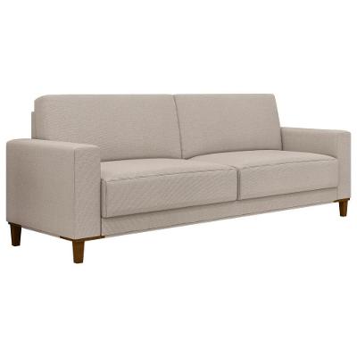 Sofá Chili 3 Lugares 220CM Off White em Linho para Sala Sallar Home