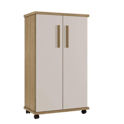 Armário Multiuso Berlim 2 Portas 4 Prateleiras MDF 65CM Off White Arte Móveis