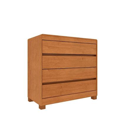 Cômoda Espanha 4 Gavetas MDF Puxador Metálico Cinamomo Tcil Móveis