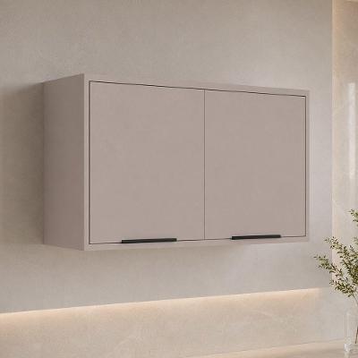Armário Aéreo Stylo 60CM 2 Portas MDP Giratória Cinza Luciane Móveis