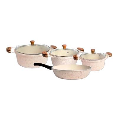 Jogo de Panelas 18 20 24 e Frigideira 24cm 2093JAV Alumínio Antiaderente Branco Javali
