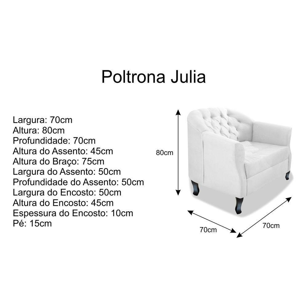 Kit Namoradeira E Poltrona Julia A02 Corano Branco - 2