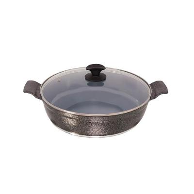 Frigideira Aa30 Alumínio Preto Craquelado Antiaderente Cerâmico 30cm Talheres Juliana