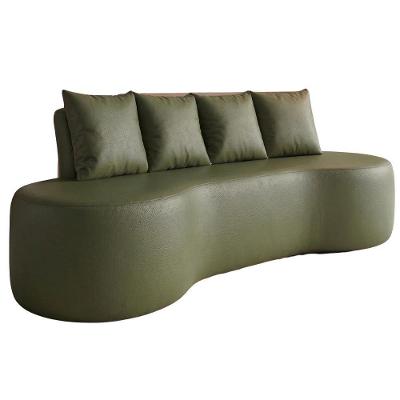 Sofá Ibiza 3 Lugares 210cm Verde Selva em Corino Orgânico Dmonegatto