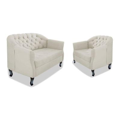 Kit Namoradeira E Poltrona Julia A02 Corano Bege