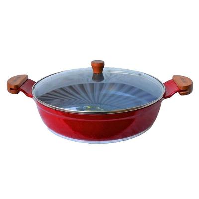 Frigideira Javali AM 30cm Vermelho Alumínio com Revestimento Interno Antiaderente em Cerâmica