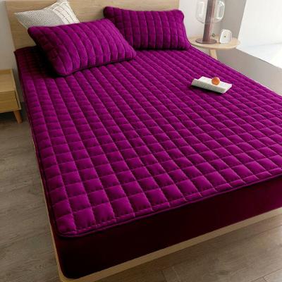 Protetor de Colchão Impermeável Matelado Ultrassônico em Microfibra Solteiro King 1 Peça Vinho OEM