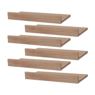 Kit Prateleira Porta Quadros 60X15CM MDP Suporte Invisível Organizador Moderno Bege Mercado 60CM