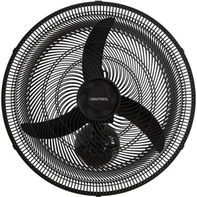Ventilador de Parede Ventisol 130W 50CM Preto New para Ambientes Comerciais 220V