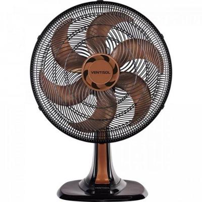 Ventilador de Mesa 80W 40CM 6 Pás 3 Velocidades Bronze Turbo 6 220V