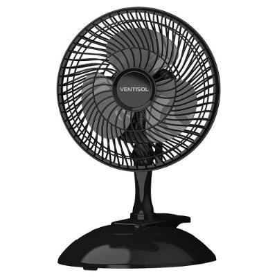 Mini Ventilador Portátil Ventisol 20CM Preto Uso Doméstico 110V