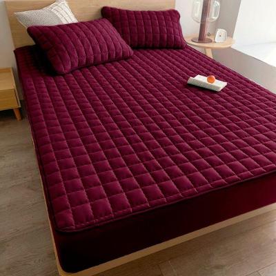 Protetor de Colchão Matelado Ultrassônico Microfibra Mini Cama 1 Peça Vinho OEM
