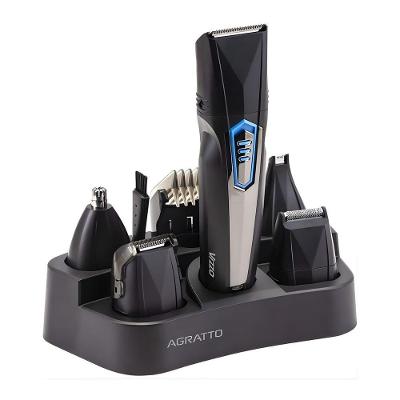 Aparador de Pelos Agratto Vizzo AP03 Multifuncional 7 em 1 sem Fio Preto Bivolt