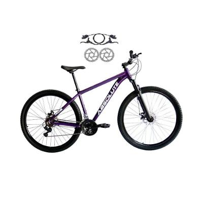 Bicicleta Aro 29 Absolute Nero 5 Alumínio 21v Freio Hidráulico Mountain Bike Garfo Suspensão Roxo 19