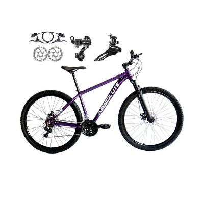 Bicicleta Aro 29 Absolute Nero 5 Alumínio 21v Câmbios Shimano Freio A Disco Hidráulico Roxo 19