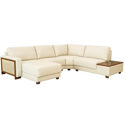 Sofá de Canto Londri 3 Lugares com Chaise 268CM Off White Sallar Home