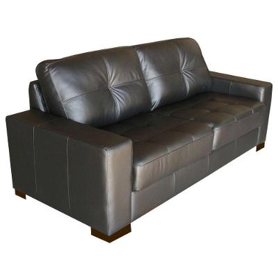 Sofá Milão G03 3 Lugares 200cm Couro Preto para Sala Gran Belo