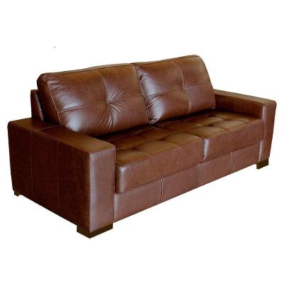 Sofá Milão G03 3 Lugares 200cm Couro Caramelo Estrutura MDF Gran Belo