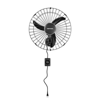 Ventilador de Parede Ventisol 200W 50cm Preto Oscilante Aço Bivolt