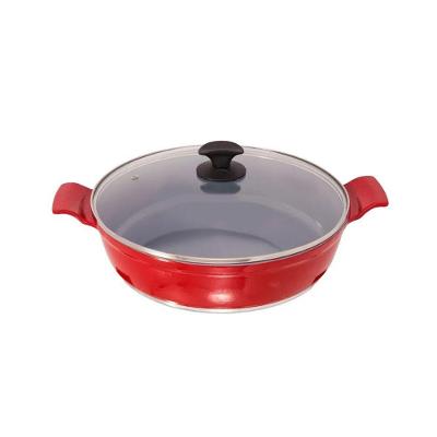 Frigideira Javali AA 30cm Vermelho Alumínio com Revestimento Cerâmico Antiaderente Talheres Juliana