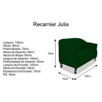 Namoradeira Julia A02 Suede - Doce Sonho Móveis Cor Verde - 3