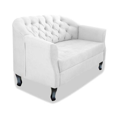 Namoradeira Julia A02 Suede - Doce Sonho Móveis Cor Branco