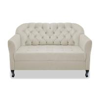 Namoradeira Julia A02 Suede - Doce Sonho Móveis Cor Bege - 4