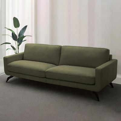 Sofá Thalia 3 Lugares 210cm Fendi Couro para Sala de Estar Gran Belo
