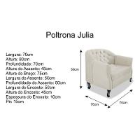 Kit Namoradeira E 02 Poltrona Julia Corano Bege - 5