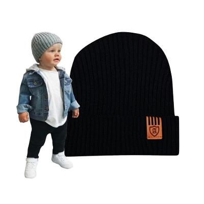 Touca de Frio Infantil OEM Premium em Fio de Lã Adulto Preto Unissex