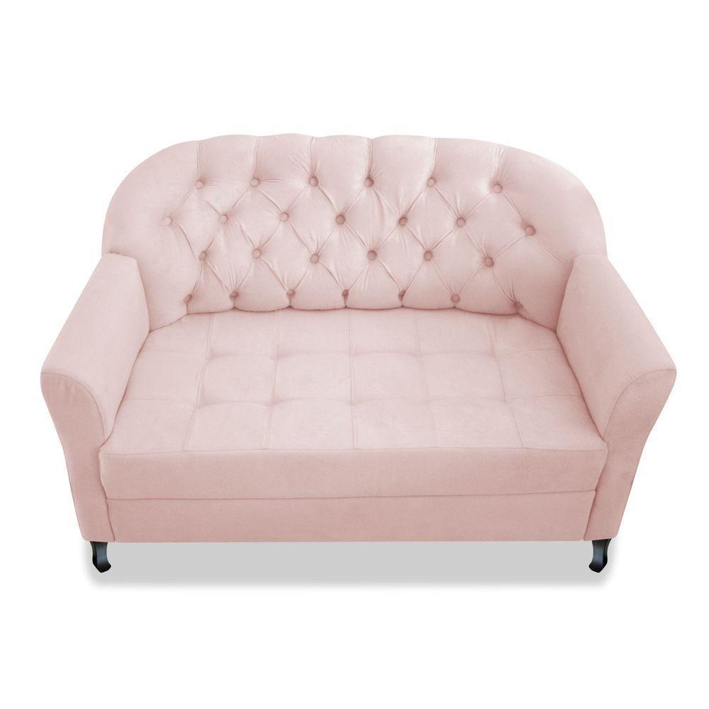 Namoradeira Julia A02 Suede - Doce Sonho Móveis Cor Rosê - 2