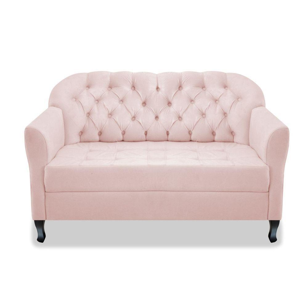 Namoradeira Julia A02 Suede - Doce Sonho Móveis Cor Rosê - 4