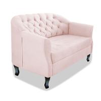 Namoradeira Julia A02 Suede - Doce Sonho Móveis Cor Rosê - 1