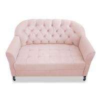 Namoradeira Julia A02 Suede - Doce Sonho Móveis Cor Rosê - 2