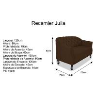 Namoradeira Julia A02 Suede - Doce Sonho Móveis Cor Marrom - 3