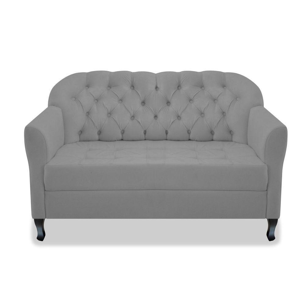 Namoradeira Julia A02 Suede - Doce Sonho Móveis Cor Cinza - 4