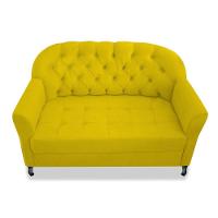 Namoradeira Julia A02 Suede - Doce Sonho Móveis Cor Amarelo - 2