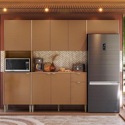 Cozinha Completa Soul 9 Portas 1 Gaveta MDP 180CM Caramelo Kit's Paraná