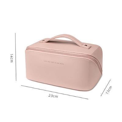 Bolsa Necessaire Super Espaçosa para Maquiagem Impermeável Rosa OEM