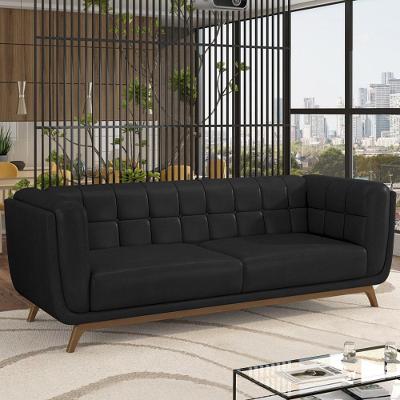 Sofá Rocket G45 3 Lugares 240cm Preto Couro Sintético Gran Belo