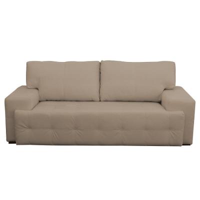 Sofá Roma G58 3 Lugares 230cm Couro Bege para Sala de Estar Gran Belo