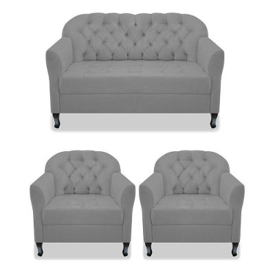 Kit Namoradeira E 02 Poltrona Julia A02 Corano Cinza