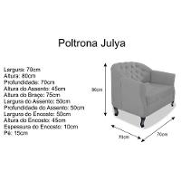 Kit Namoradeira E 02 Poltrona Julia A02 Corano Cinza - 2