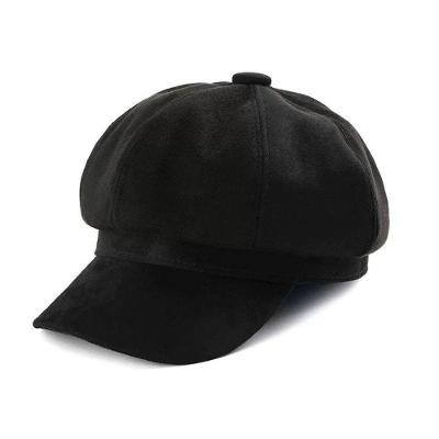 Boina Gorro Chapéu OEM 0364 Aveludada com Forro Liso Preto Unissex