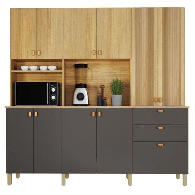 Armário de Cozinha Onix 10 Portas 3 Gavetas MDF-MDP 200CM Valdemóveis