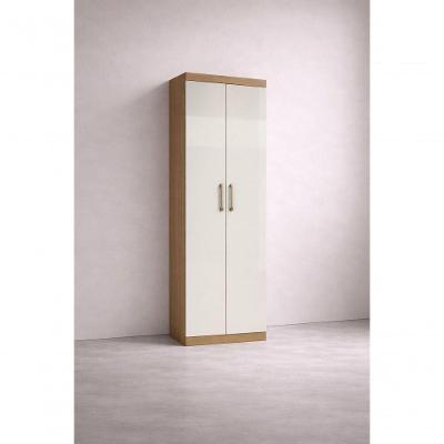 Armário Multiuso Moderno 2 Portas 4 Prateleiras Atacama e Off White Aramóveis