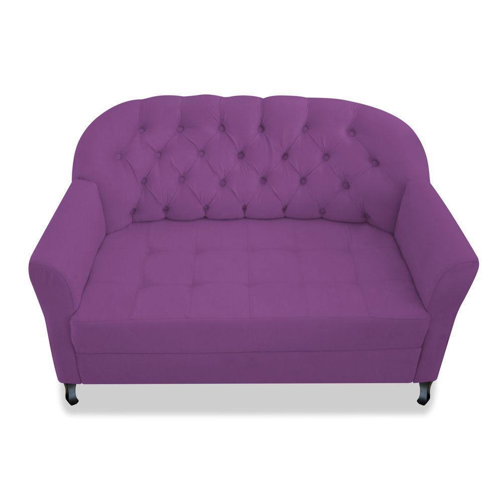 Namoradeira Julia A02 Suede - Doce Sonho Móveis Cor Roxo - 2